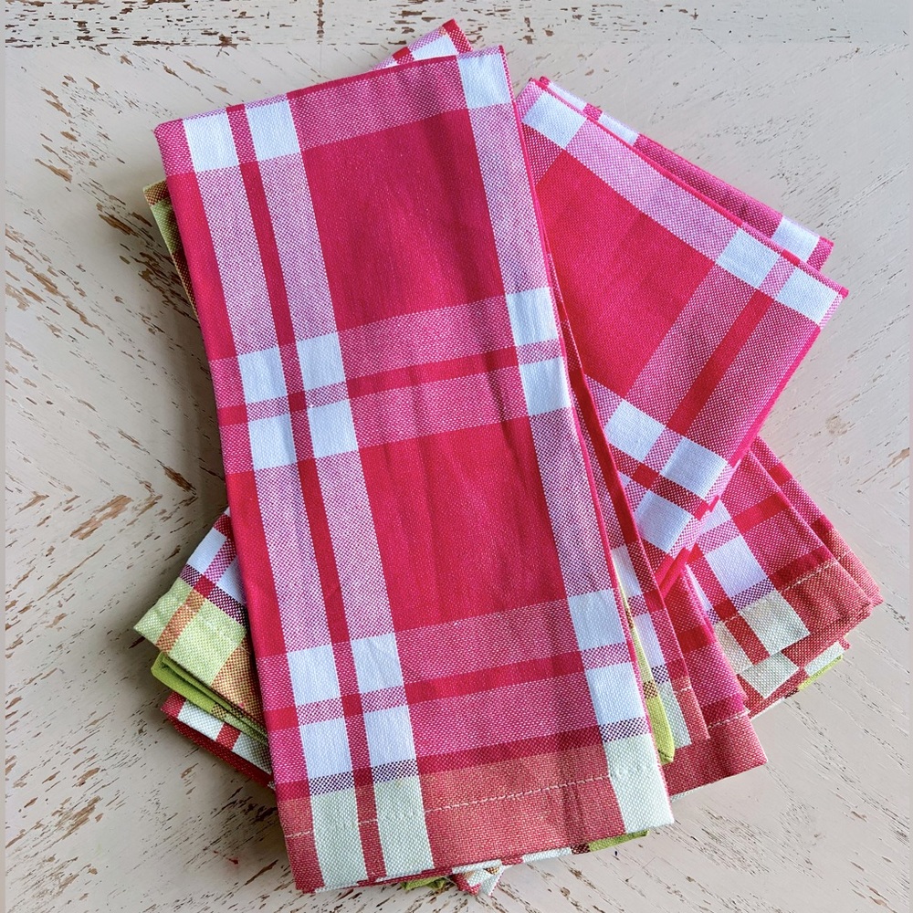 Williams-Sonoma Designers Guild Plaid Napkins, Holidays, Tablescapes
